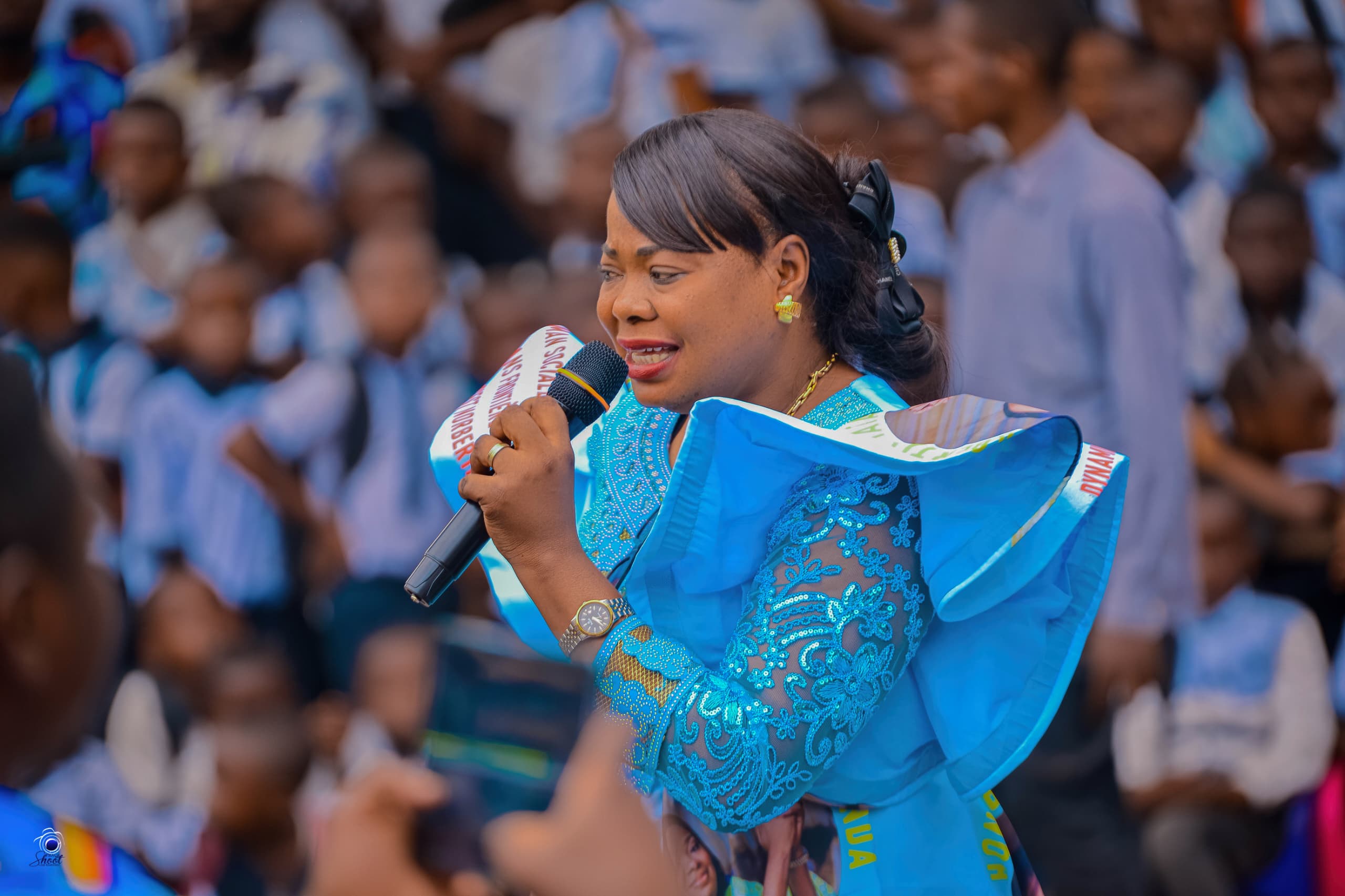 Norbertine Matanda lors d'une action sociale