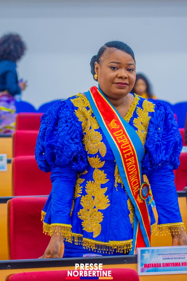 Norbertine Matanda lors d'une reunion